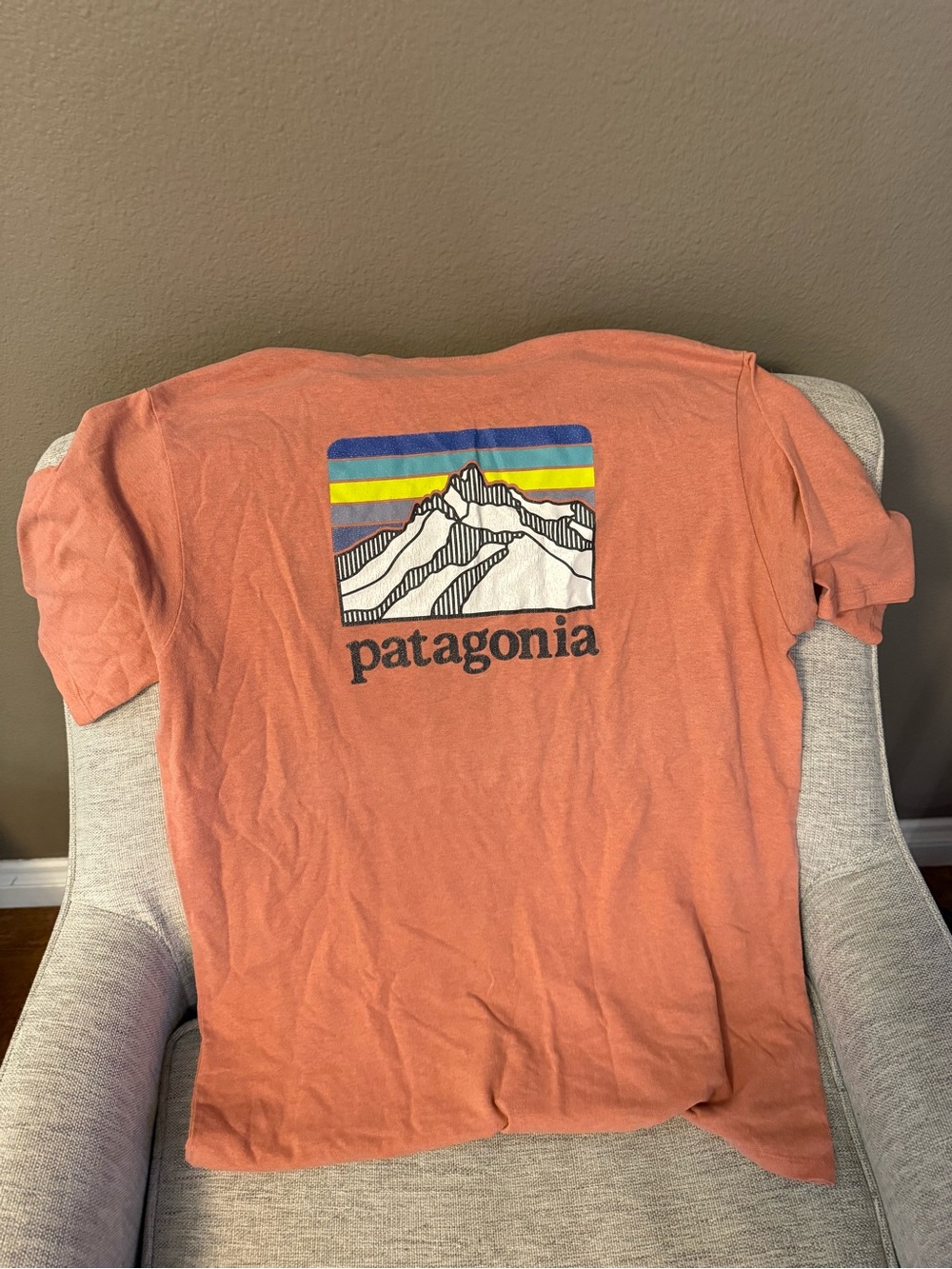 Patagonia Logo T-shirt - Coral Color